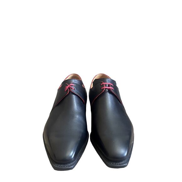 $2,250 NEW Corthay Black Calf Leather Derby Oxford Dress Shoes Size 7 D